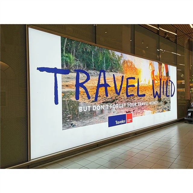 Orqa yoritilgan polyester mato banneri